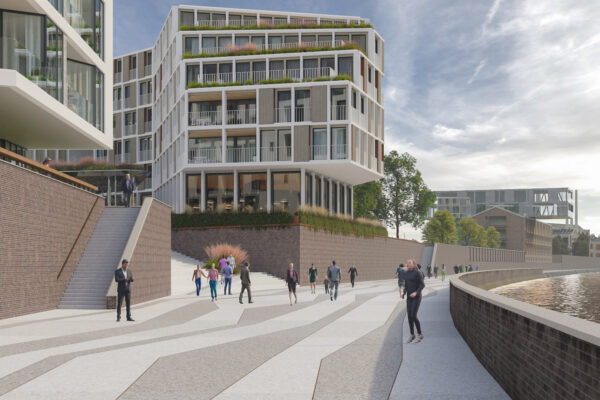 Rheinblick Krefeld Blick zum Rhein - Architekturkonzept und Architekturvisualisierung von Formgrafik